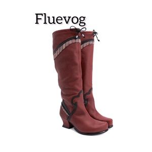 fits 8.5-9M Red John Fluevog “Amazing” tall leather knee high boots Sz 10